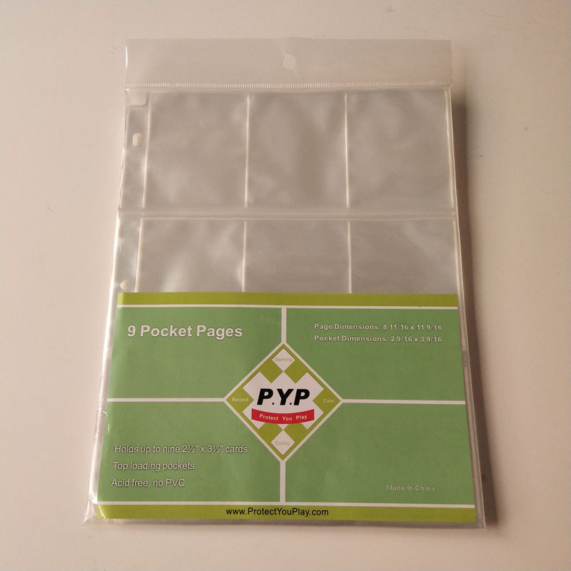 9 جيب بولي بطاقة الألعاب حامل الصفحة حماة ورقة الموثق البلاستيك